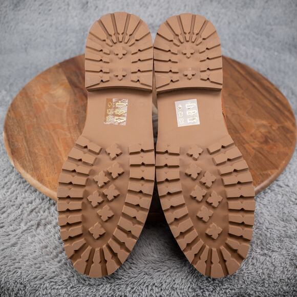 Madewell The Clair Lace Up Boot English Saddle Leather Ankle MA979 Womens 8.5 - Picture 7 of 9